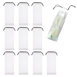 Set of 10, Thick Large Type Umbrella Case, Umbrella Cover, Folding Umbrella Storage Bag with Drawstring, Translucent, Waterproof, Portable, For Work or Work, Indoor, Car, Rainy Season Protection