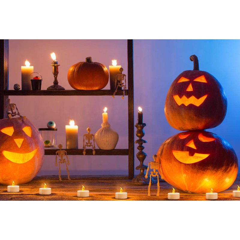 KOABY 12 Pack Warm Yellow LED Tea Lights, Last 100H+,