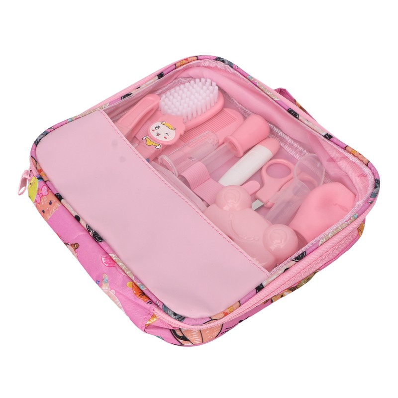 Baby Healthcare Kit Scissors Nail Clippers Tweezers Feeding Spoon Thermometer