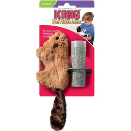 Kong Refillables Catnip Beaver Plush Cat Toy
