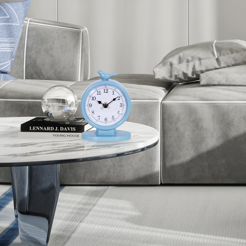QIYAODECO Mantel Clock, Cornflower Blue