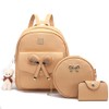 MACCINELO Cute PU leather 3pcs set backpack mini purse shoulder