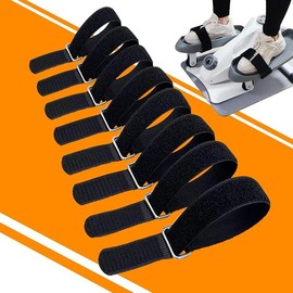Ellipse Leg Exerciser Machine Pedal Straps, Adjustable Pedal Strap for Elliptical Exercise Machine, Under Desk Elliptical Reusable Straps Fitness Workout Equipment Home Office Sports Accessories - Color: 8 PCS