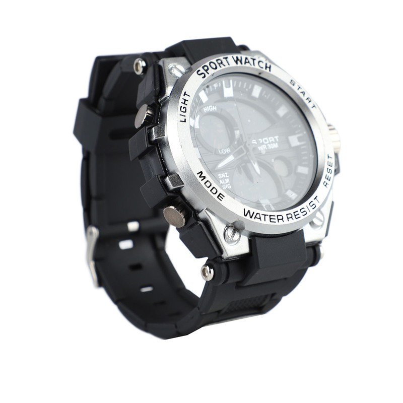 LED Sports Watch Electric Luminous Shook Proof Multi Function Quartz
