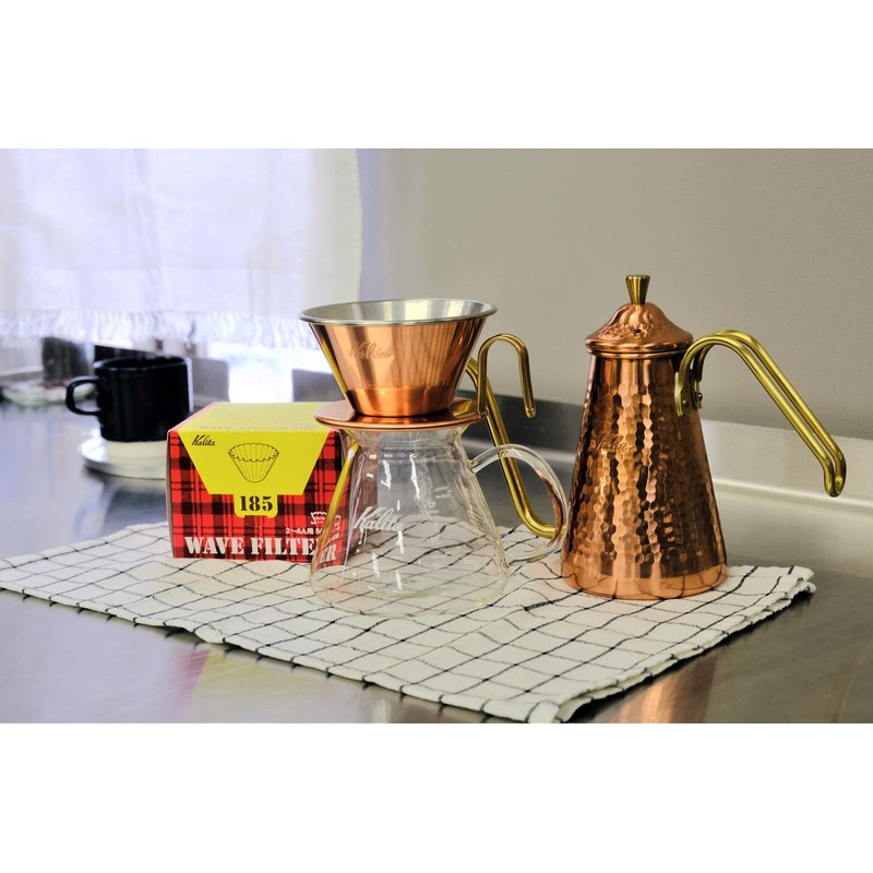 Kalita Wave Series KWF-185#22210 Coffee Filters, White, For 2-4 People,