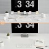 Desktop Glass Whiteboard with Reversible Wood Stand, Small White Board,