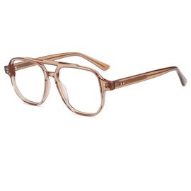 Firmoo Blue Light Filter Glasses Without Prescription Classic Aviator Glasses Acetate UV Protective Glasses Blue Light Blocking Glasses Computer Glasses Unisex, brown