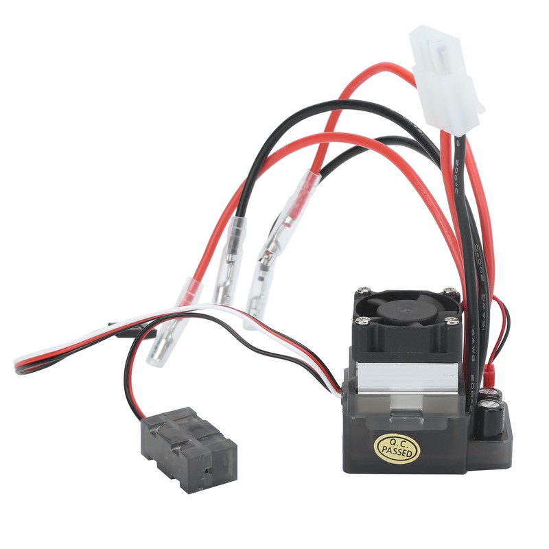 RC 360A Waterproof Brushed ESC with Heat Sink and Cooling