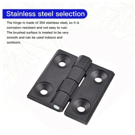Exbrith 4 Pieces Connector Hinge Black Folding Hinge Metal Hinge for Fixed Room Doors, Entrance Doors, Bedroom Doors, Garden Doors, Fire Doors, Furniture Doors, Toolboxes