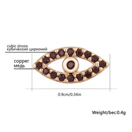 Evil Eye Stud Earring for Women, Hypoallergenic Silver and Rose Gold Stud Earrings with Cubic Zircon Crystal Jewelry Gift for Mom, Friends