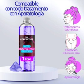 Gel Conductor Acido Hialurónico Antiedad Corporal Facial 1lt
