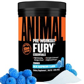 Animal Fury - Pre Workout Powder Supplement for Energy and Focus - 5g BCAA, 350mg Caffeine Nitric Oxide Without Creatine - Powerful Stimulant for...  