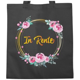 Shirtracer - Cotton Bag - Pensioner - Bags - In Retirement Flower Wreath, 1 Dark Grey