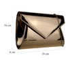 Girly HandBags Glossy Plain Clutch Bag -- Champagne