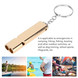 10 Piece Emergency Whistle, Golden Mini Safety Whistle for Hiking, Pet Train and , Loudest Outdoor Survival Whistle with Keyring for Men and Women