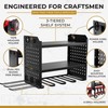 BUILTSTRONG Power Tool Organizer-6 Drill Holder Wall Mount, 3 Tier