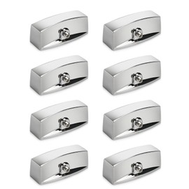 ChangTa Gas Stove Control Knob Replacement, for Gas Stove Range Oven Griddle Grill Char Broiler with D-Shape Valve stem Design - Chrome Knob Dial Replacement Knobs-8 Pack