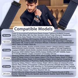 TumpCez Elastic Nylon Watch Band Strap 16mm 18mm 19mm 20mm 22mm 24mm Watch Band Stretch Quick Release Adjustable Watch Replacement Strap