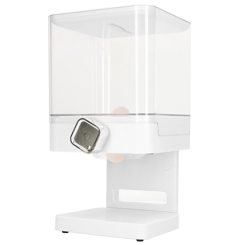 Cereal Dispenser 17.5oz Capacity Single Grid Grain Dispenser Transparent Plastic
