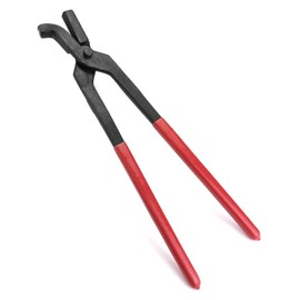 QWORK Horseshoe Pliers, 14" Horseshoe Nails Clincher, Hoof Nail Clincher Care Farrier Tool, Steel, Hoof Nippers, for Trimming Horse Hooves, 1 Pack
