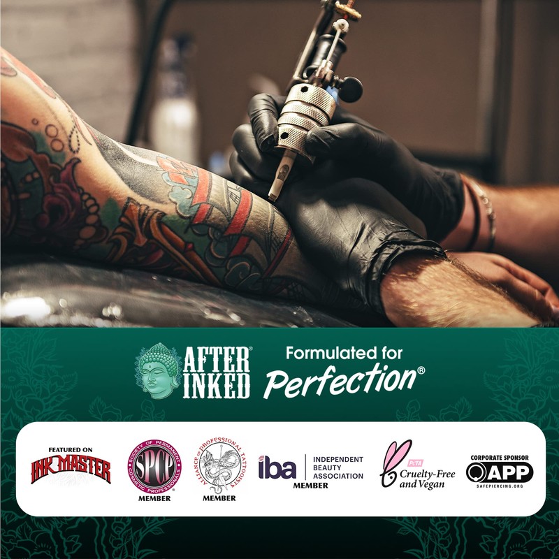 Vegan Tattoo Aftercare Lotion by After Inked. Best for new