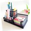 TEHAUX Metal Mesh Desk Organizer Sturdy Storage Case for Office