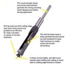 5Pcs Set Wood Square Hole Mortise Chisel Bit Woodworking Drill