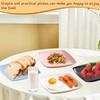 Gripebao 8.7 Inch Square Dinner Plates Set of 5, Plastic