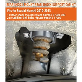 Rear Shock Mount, Rear Shock Support Cap Replacemnt, for Suzuki Kizashi 2010-2013 with 2 Stabilizer Link Bolts Suits for Left or Right Rear Aluminum