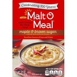 Malt-O-Meal Maple And Brown Sugar - Hot Cereals, 28 Ounce -- 12 per case.
