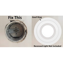 8 Pack Matte White Goof Trim Ring for 6" Inch Recessed Can Lighting Down Light, Outer Diameter 8 Inches, Inner Diameter 6.2 Inches