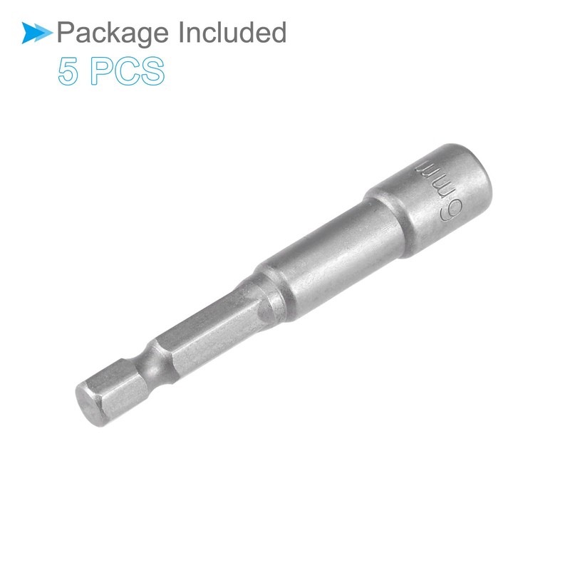 CoCud 5pcs Driver Drill Bit 1/4" Hex Shank 6mm Socket