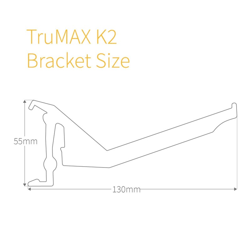 TruMAX K2 Gutter Bracket C8043 Conservatory Guttering Replacement - White