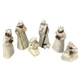 Gerson 2650130 Resin Nativity Figurines, Set of 6