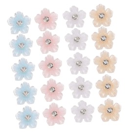 Healeved 5pcs Flower Nail Charms Rhinestones DIY Nail Art Accessories for Home and Floral Design for Eye-catching