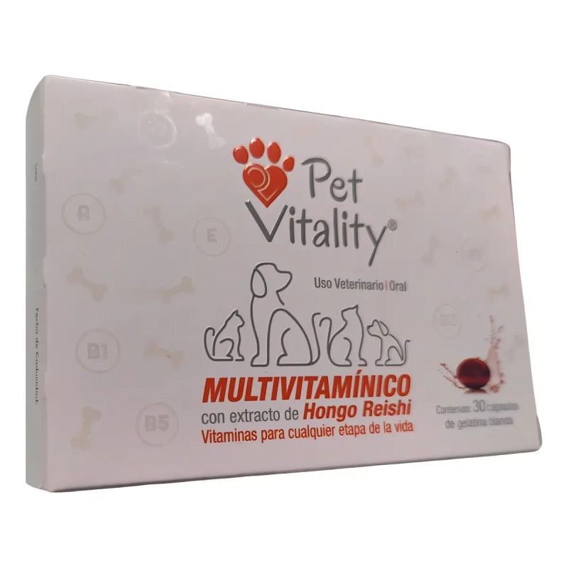 Petvitality Multivitamínico Hongo Reishi Perro Gato Sistema Inmunológico