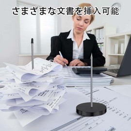 Writing Slots, Paper Slots, Punch Slots, Receipt Holders for Paper Memo Holder (1 Piece, Black) Receipts, Paper, Orders, Stamps, Organization, Durable, for Tabletop, Restaurant, Office, Hotel, Reception Counter (Black)