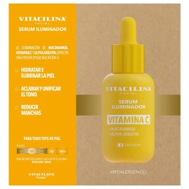 Vitacilina Facial Serum Iluminador Con Vitamina C | 30 Ml Todo Tipo De Piel Día/noche