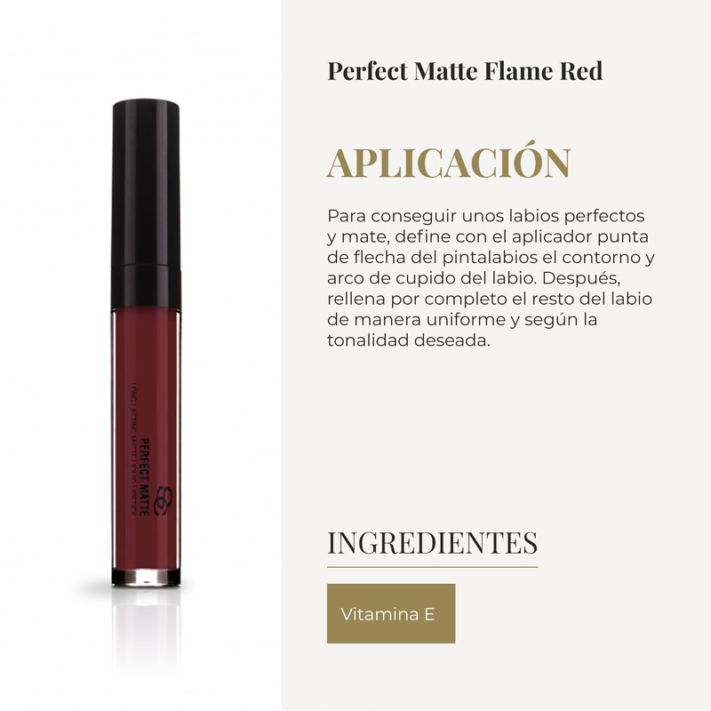 SALERM Perfect Matte Permanent Lipstick - Flame Red Liquid Matte