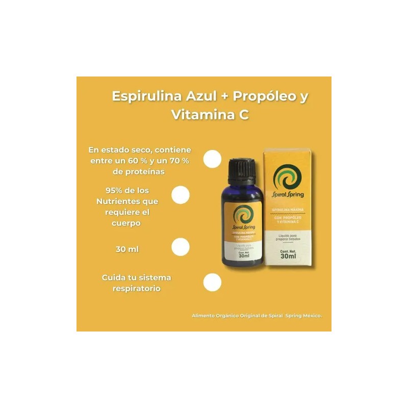 Alga Spirulina Máxima 500tab Kosher 250g + Gotitas Spirulina