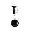 Boston BC5260 Automotive Parts Push Rivets, Black, Pack of 10