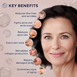 foxbrim Retinol Serum Facial – 2,5% phospholipid Basa – Anti envejecimiento Face Serum – con Vitamina A, ácido hialurónico & Aceite de Jojoba Orgánico