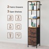 NOVIMANGO Bathroom Floor Cabinet, Slim Tall Storage Organizer Rack Stand,