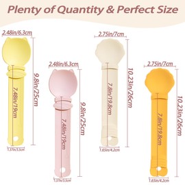 4 Pack Cat Strip Feeder Spoon Cat Wet Treats Dispense Spoon, Cat Stripe Squeeze Spoon, Pet Supplies Cat Food Spoon for Cat Liquid Snack Lickable Cat Feeding