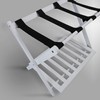 Casual Home Shelf-White Luggage Rack, 26.75" Wide