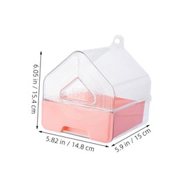 BESPORTBLE Transparent Drawer Style Bathing Box for Small Birds Easy Cleaning for Parakeets and Other Tiny Pets
