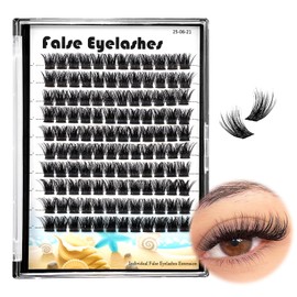 Large Tray- 10-20MM Available 120 Pcs D Curl Cluster Eyelashes Makeup Volume Eye Lashes Extensions Natural Long Wide Stem Individual False Eyelashes (14mm)
