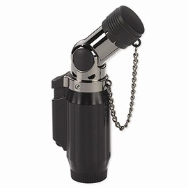 Jewels By Lux Vertigo Intimidator Black Matte and Gunmetal Quad Flame Table Torch Lighte