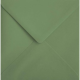 6" x 6" Olive Green Envelopes x 25 Pack 155mm x 155mm Square