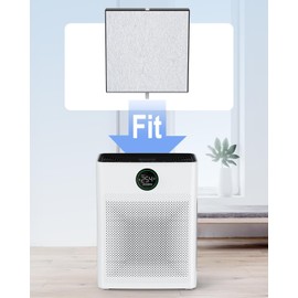 2 Pack MOOKA PR1 Genuine Air Purifier Replacement Filter, H13 True HEPA Air Purifiers for Home Large Room up to 2200sq.ft, with Washable Pre Filter, Removes Pollen Dander Smoke Pet Hair Dust